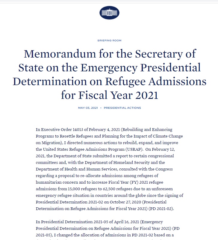 Presidential Determination