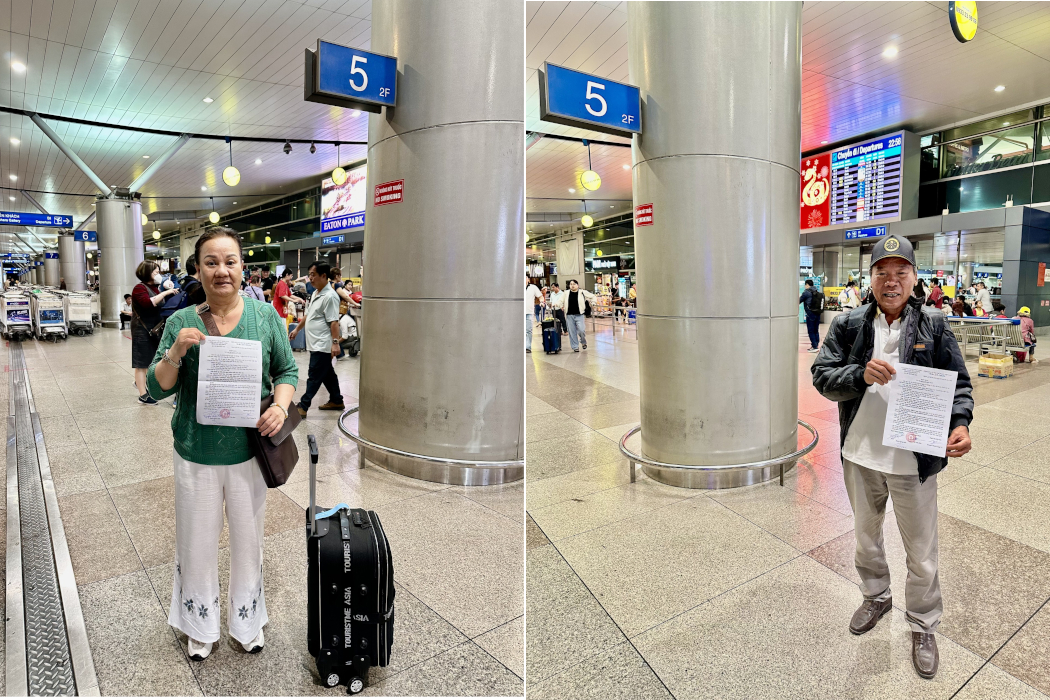 Nguyen Xuan Mai and Nguyen Ngoc Dien with travel ban notices resized